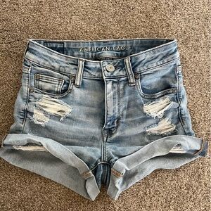 High Rise Denim Shorts